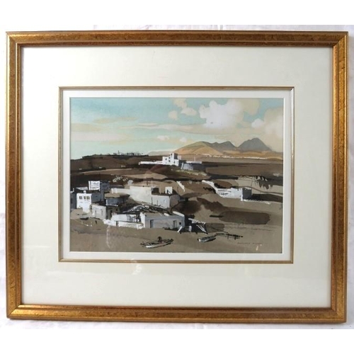 535 - Rowland Hilder OBE PPRI RSMA (1905-1993) -'Inland Tenerife'; framed and glazed watercolour, signed R... 