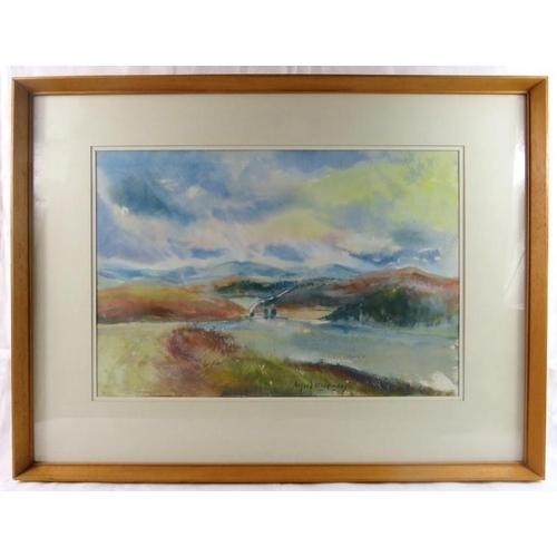 538 - Alfred Hackney RWS (b.1926) - A framed and glazed watercolour landscape, signed lower centre. Approx... 