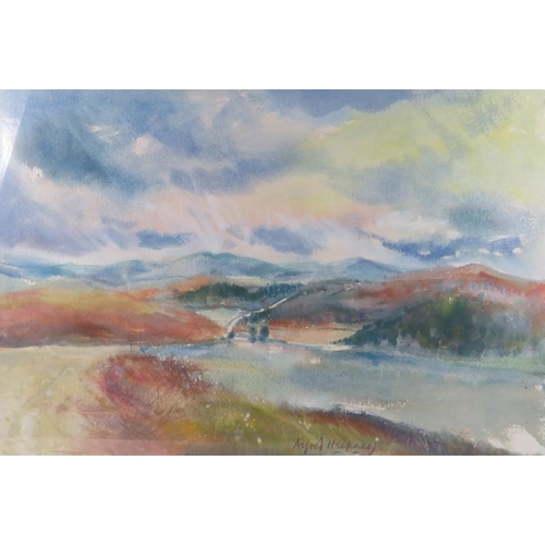 538 - Alfred Hackney RWS (b.1926) - A framed and glazed watercolour landscape, signed lower centre. Approx... 