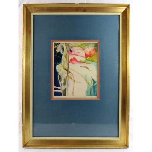 552 - Agnes Szabo (20th century) - A framed and glazed watercolour, entitled 'Poppy', signed and dated 80 ... 