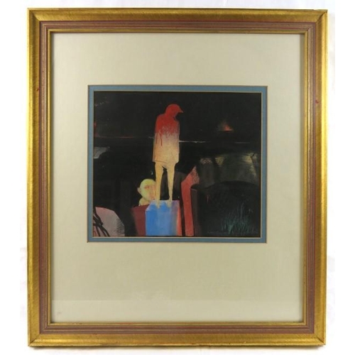 557 - Josef Szentgyorgyi (20th century) - A framed and glazed pastel entitled 'Night', signed and dated 19... 