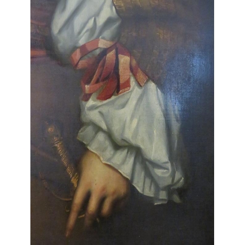 560 - 17th century gilt framed portrait oil on canvas, circle of Peter Lely possibly Montague Bertie 2nd E... 