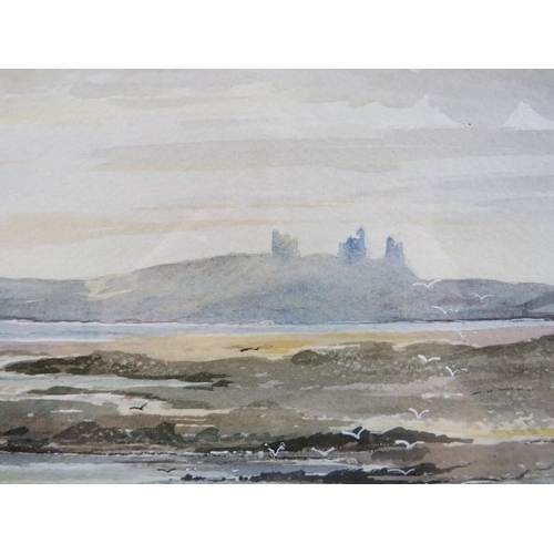 584 - A.P.E. Graham (1990) - 'Coastal landscape', watercolour, signed and dated, 24.5cm x 34cm, framed.
Co... 