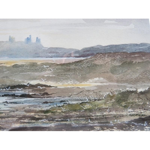 584 - A.P.E. Graham (1990) - 'Coastal landscape', watercolour, signed and dated, 24.5cm x 34cm, framed.
Co... 