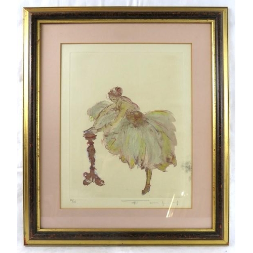 589 - 20th Century School - 'Ballerina', pencil signed limited edition colour print, number 110/150, label... 