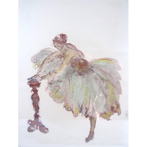 589 - 20th Century School - 'Ballerina', pencil signed limited edition colour print, number 110/150, label... 