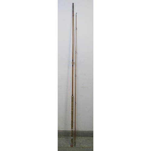 59 - A vintage 'Richard Walker Mk IV' Avon split cane fishing rod by B James & Son of London. Original B ... 