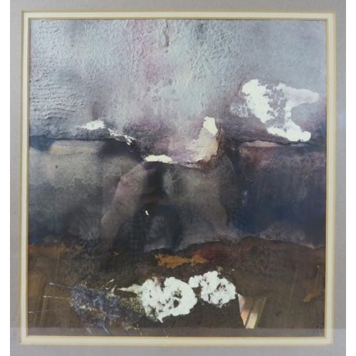 590 - Geza Meszaros Hungarian (b.1943) - A framed and glazed mixed media, entitled 'Wave', bears label ver... 