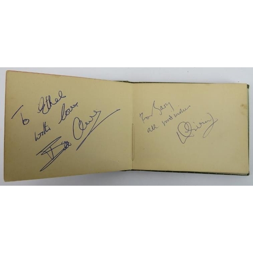 88 - A vintage autograph album containing a variety of mainly British celebrities, 20th century. Signed n... 