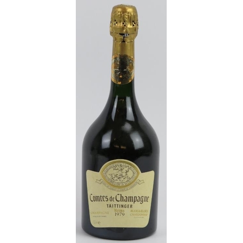 97 - A vintage bottle of Taittinger Comtes de Champagne, dated 1979. 750ml. 
Condition report: Sealed bot... 