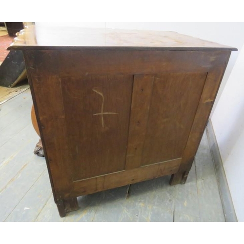 708 - An antique 18th century style Dutch walnut bombe-shaped chest, profusely decorated with marquetry in... 