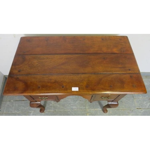 718 - A good quality reproduction cherrywood low boy in the 18th century taste, having a configuration of ... 