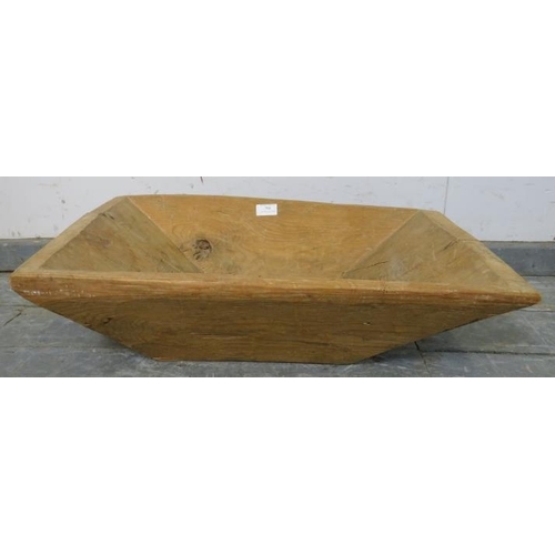 798 - A vintage hand-hewn sycamore dough bin, possibly middle eastern. 
H18cm W63cm D36cm (approx).
Condit... 