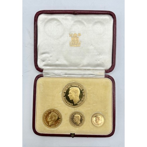 320 - A fine collection of four 1937 gold Specimen Sovereign set, in original Royal Mint box. Approx weigh... 