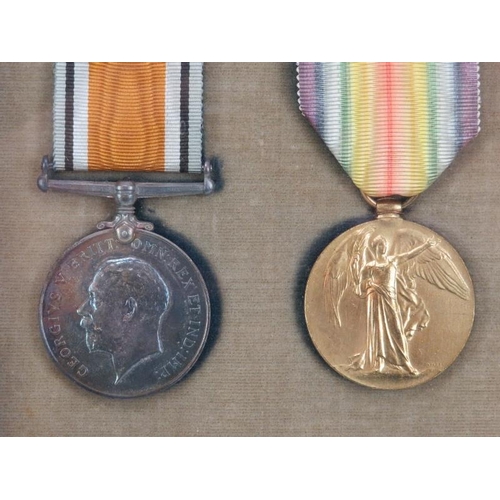 22 - A British World War I British War and Victory Medal. Posthumously awarded to ’204432 PTE J Brook S S... 