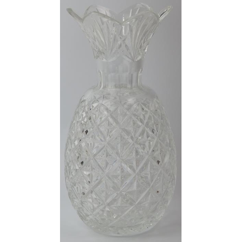 236 - A Waterford crystal glass pineapple vase. Waterford mark beneath. 30.3 cm height. 
Condition report:... 