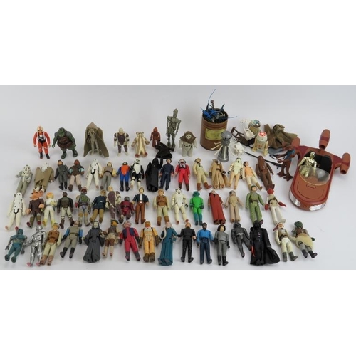 242 - Star Wars: A large collection of model figures, guns and Luke Skywalker’s landspeeder, circa 1970s/1... 