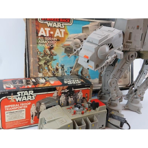 249 - Star Wars: A vintage The Empire Strikes Back AT-AT and Palitoy Imperial Trooper Transporter. 
Condit... 