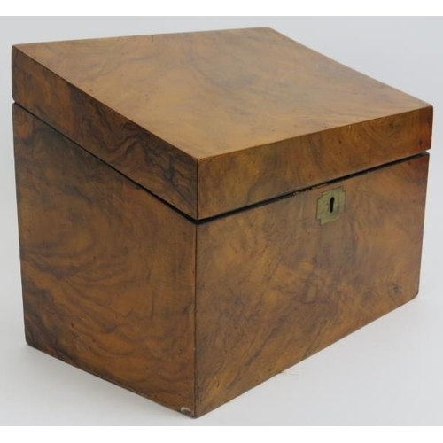 56 - A mahogany stationery box, late 19th/early 20th century. With a hinged cover and interior fitted wit... 