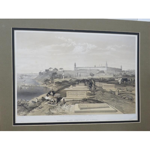 572 - 10 unframed 19th Century engravings/plates with mounts, to include interior of Fort Nicholas, excava... 