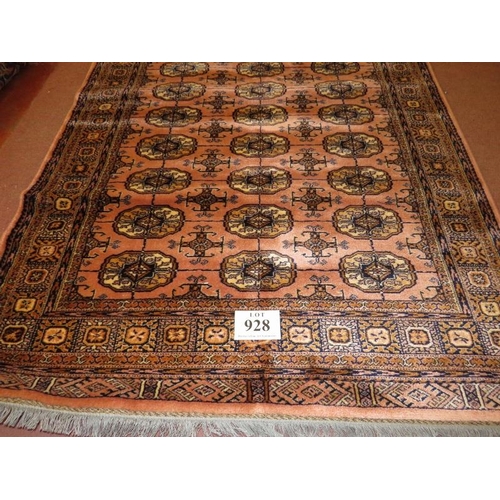 928 - A late 20th/21st Century Bokhara rug, bearing Lahore label and seal verso, nice quality, part silk, ... 