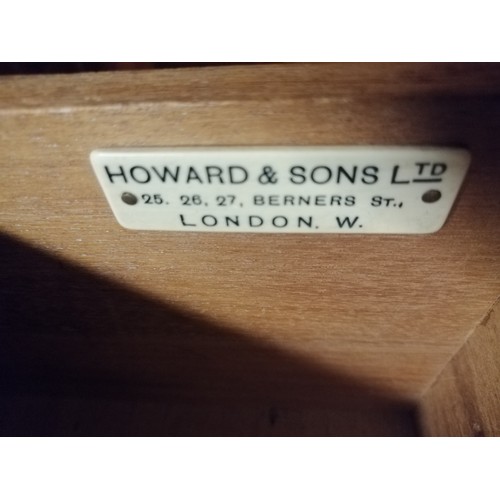 732 - A fine quality Victorian mahogany partner’s desk by Howard & Sons, the top with inset brown leather ... 