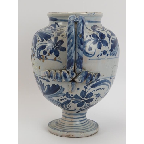 101 - A Dutch Delft apothecary jug, 17th/18th century. Of ovoid form, the body inscribed ‘SYR : CIC : COMP... 