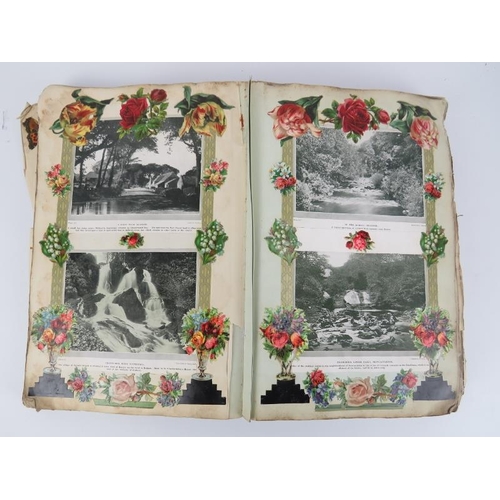 111 - A vintage scrap book, circa 1920s/30s. Well composed and extensive depicting a wide array of rural s... 