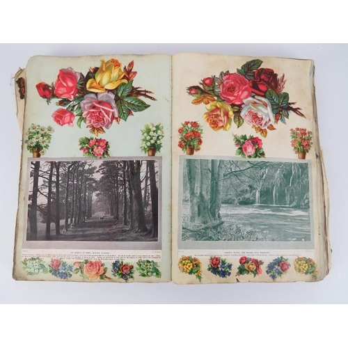 111 - A vintage scrap book, circa 1920s/30s. Well composed and extensive depicting a wide array of rural s... 