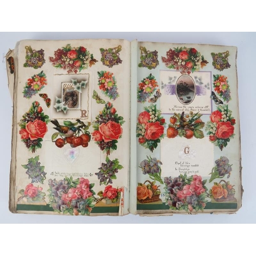 111 - A vintage scrap book, circa 1920s/30s. Well composed and extensive depicting a wide array of rural s... 