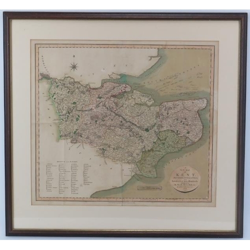 116 - ‘A New Map of Kent Divided into Lathes’ engraved by John Cary (1755-1835), dated 1806. Hand coloured... 