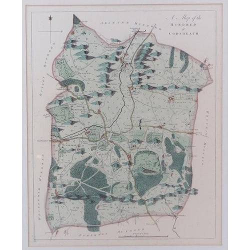 117 - ‘A Map of the Hundred of Codsheath’ hand coloured engraving. Originally printed for Edward Hasted’s ... 