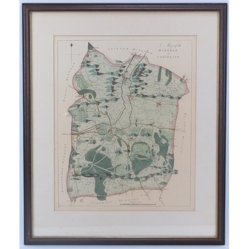 117 - ‘A Map of the Hundred of Codsheath’ hand coloured engraving. Originally printed for Edward Hasted’s ... 