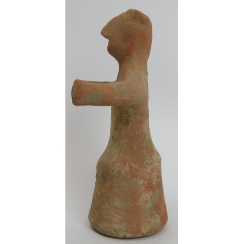 147 - An ancient ‘Holy Land’ terracotta votive figure, Near Eastern, possibly circa 1500 - 500 BC. 11.2 cm... 