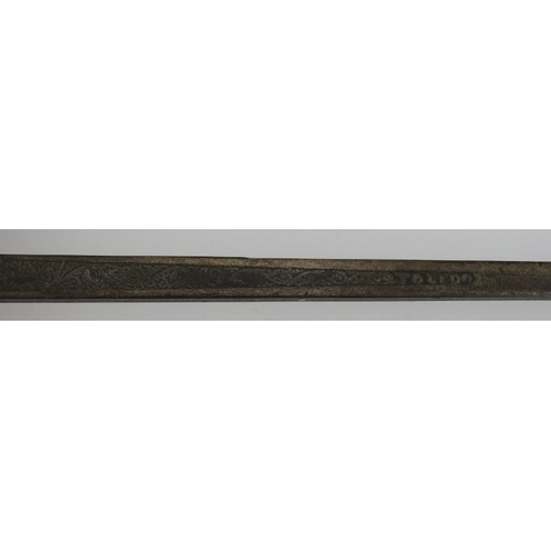 182 - A Toledo fencing foil sword, probably late 19th/early 20th century. 80.5 cm length. 
Condition repor... 