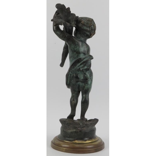 212 - A European bronze figure of a girl, late 19th/early 20th century. Signed ‘Rousseau’. 40 cm height.
C... 