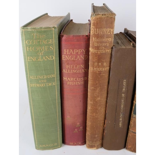 272 - Seven volumes of English topographical interest including; Helen Allingham The Cottage Homes of Engl... 