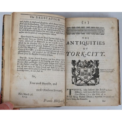 276 - The Antiquities of York City and the Civil Government thereof, 1719, by James Torr, printed by G Whi... 