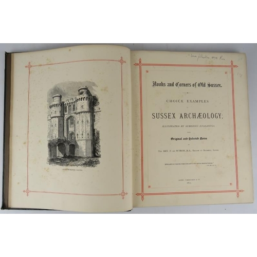 277 - Sussex interest. Eight books on the history of Sussex including:Excursions in the County of Sussex 1... 