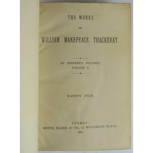 282 - The Works of William Makepeace Thackeray in Thirteen Volumes, 1889, published by Smith Elder & Co. H... 