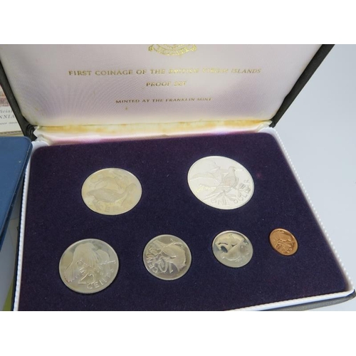 305 - A large collection of commemorative, proof and circulated coins including some silver. British Virgi... 