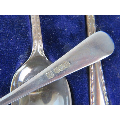 322 - A boxed set of Liberty & Co silver coffee spoons with semi-precious gemstone terminals, hallmarked f... 