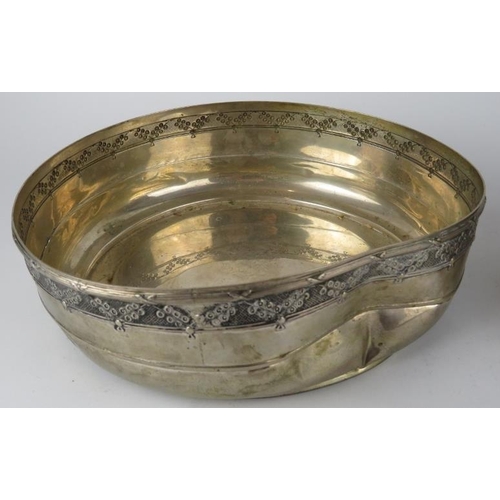 326 - Two Austrian silver bowls, each with swag decorated rim and bearing Austrian silver marks.  One mark... 