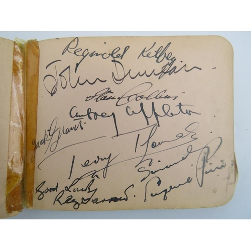 45 - An autograph album containing cricketer’s signatures, circa 1930s. See additional images for further... 