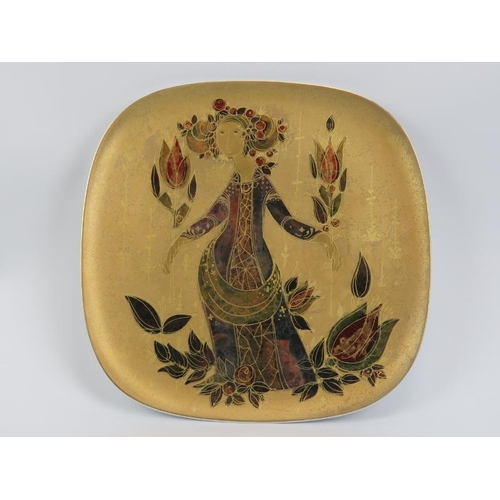 5 - Four Rosenthal Studio Line porcelain wall plates and charger, 20th century. Comprising two plates an... 