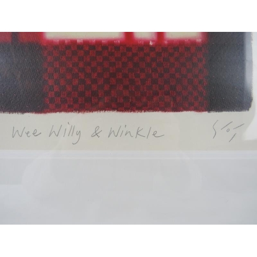 507 - Govinder Nazran - A framed & glazed limited edition lithograph, 76/600, titled 'We Willy & Winkle', ... 