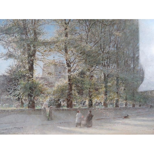 528 - Albert Goodwin, (1845-1932) - A framed & glazed watercolour, 'Sussex road Westham by Pevensey', sign... 