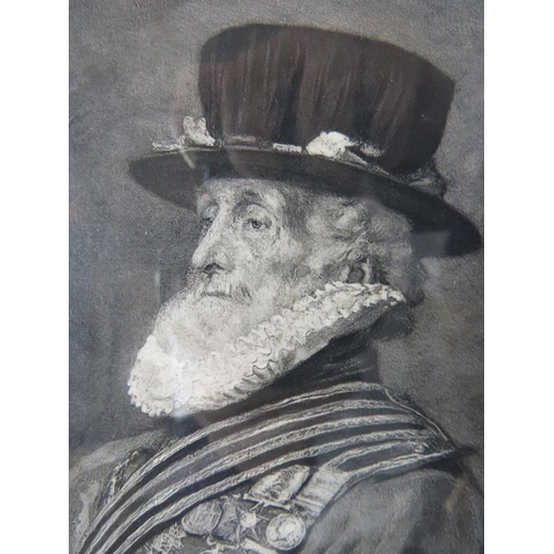 543 - A framed & glazed photogravure, 'Garde Royal London Beefeater'. 29cm x 23cm (11 1/2