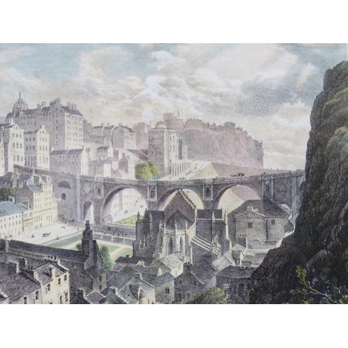 559 - A collection of coloured prints, 'British townscapes', to include 'Edinburgh', 'Dover', 'Canterbury'... 