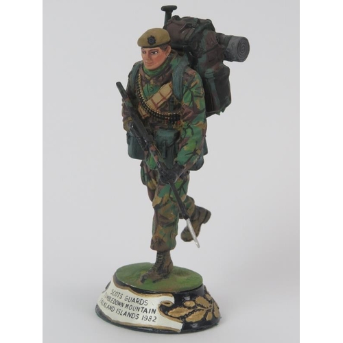 57 - A group of five Charles C Stadden Studio hand painted pewter military figurines. Comprising a ‘Drum ... 